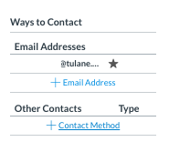 Email contacts
